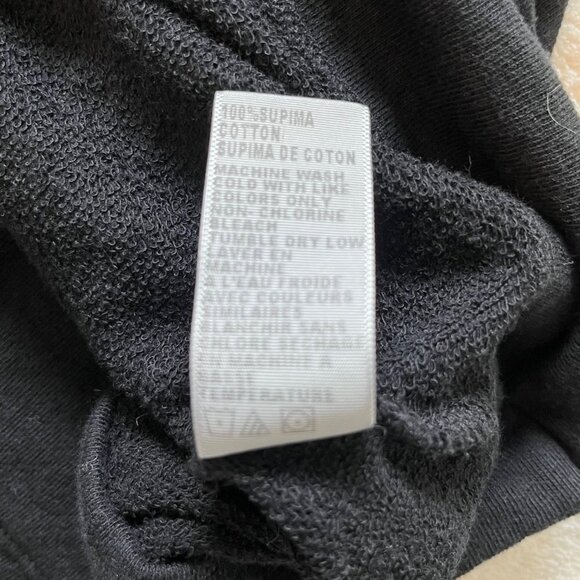 James Perse Raglan Sweatshirt Dress Long Sleeve Size 3 Large Black - Picture 11 of 11